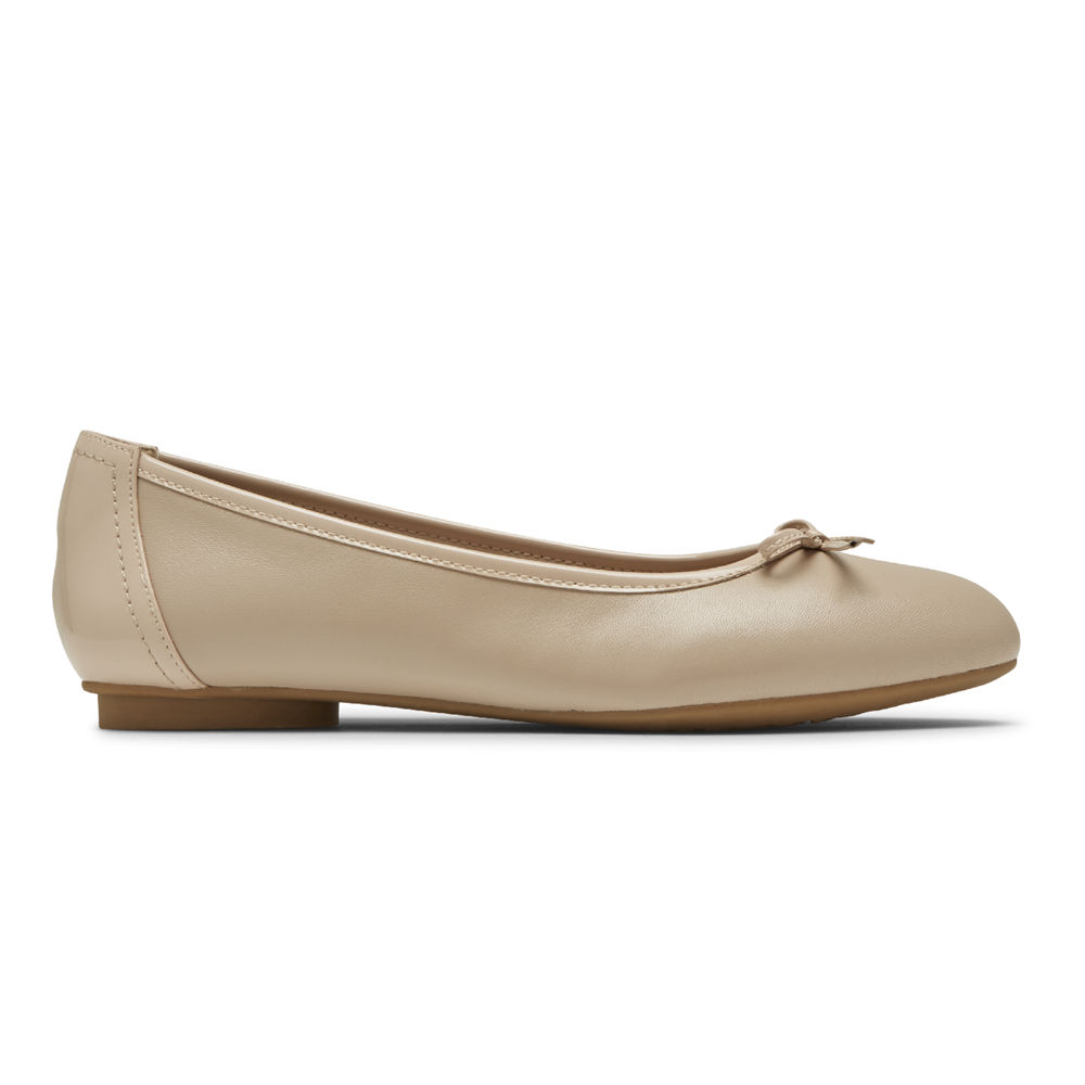 Rockport Lägenheter Skor Dam Beige - Reagan Bow - GSZIA6173